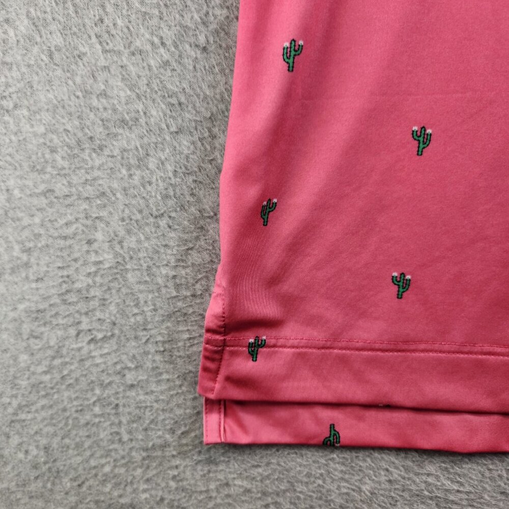 Footjoy Shirt Mens M Pink Catus Print Golf Polo Performance Novelty Southwest - Picture 4 of 12